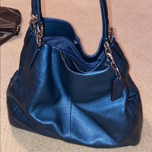 Coach purse blue leather
